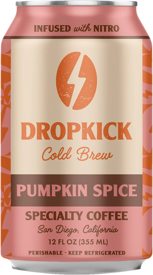 DropKick Pumpkin Spice Nitro Cold Brew can