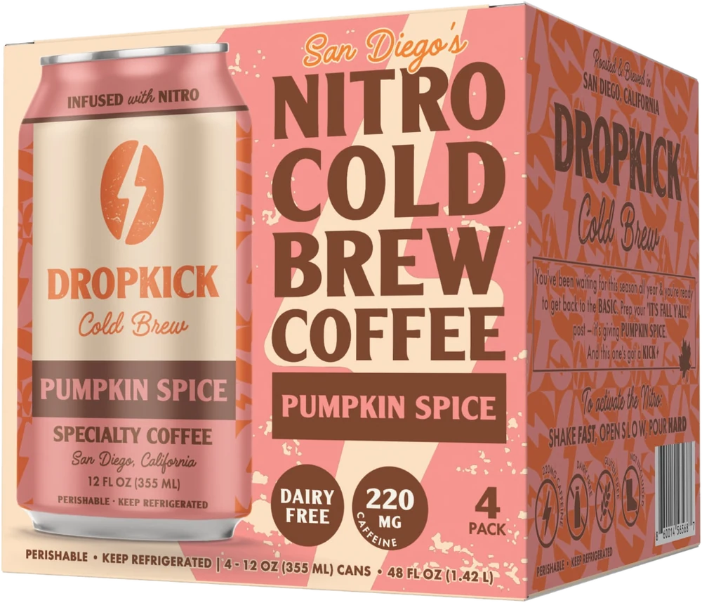 DropKick Pumpkin Spice Nitro Cold Brew 4-pack